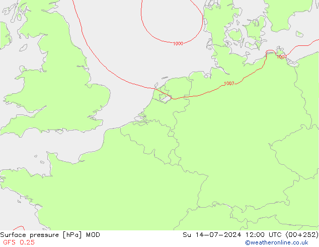 Luchtdruk (Grond) MOD zo 14.07.2024 12 UTC