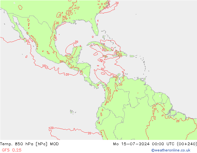 Temp. 850 hPa MOD ma 15.07.2024 00 UTC