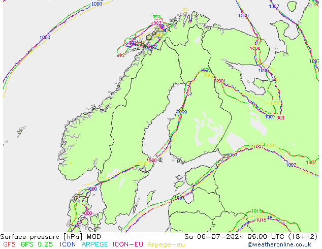 Luchtdruk (Grond) MOD za 06.07.2024 06 UTC