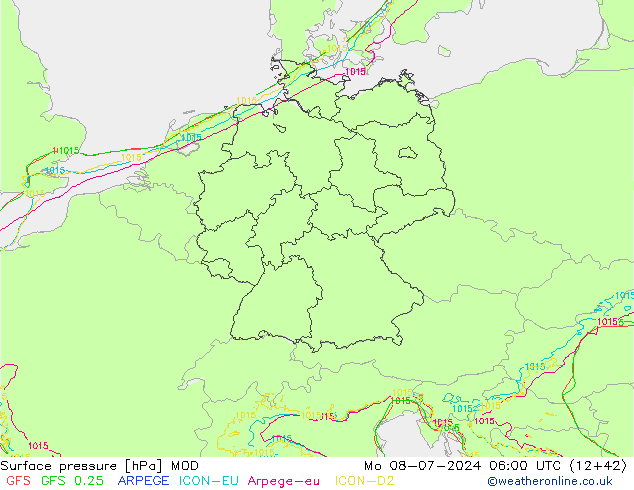 Luchtdruk (Grond) MOD ma 08.07.2024 06 UTC
