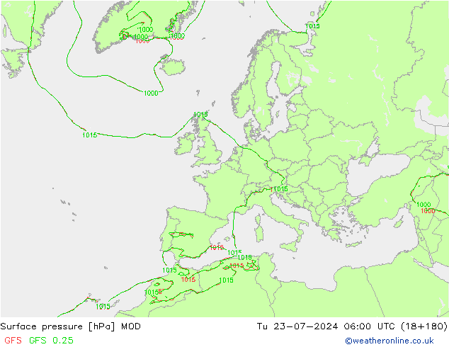 Luchtdruk (Grond) MOD di 23.07.2024 06 UTC