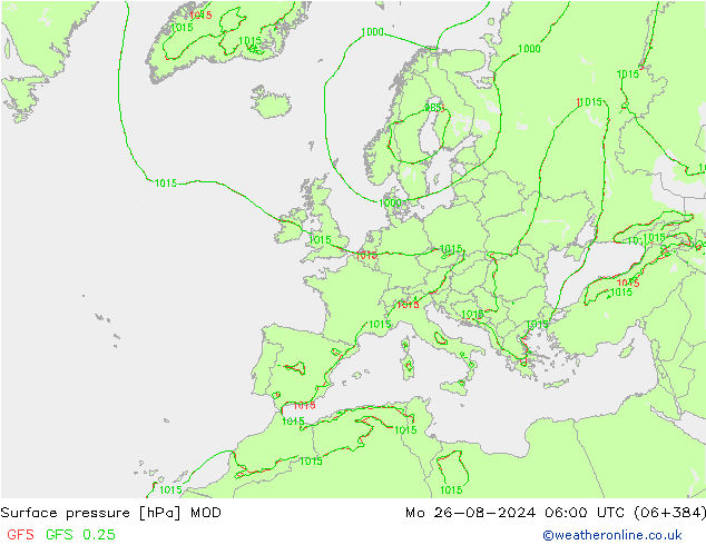 Luchtdruk (Grond) MOD ma 26.08.2024 06 UTC