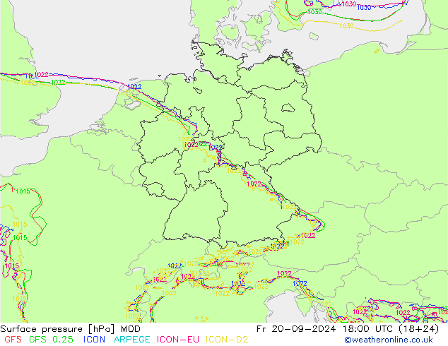 Bodendruck MOD Fr 20.09.2024 18 UTC