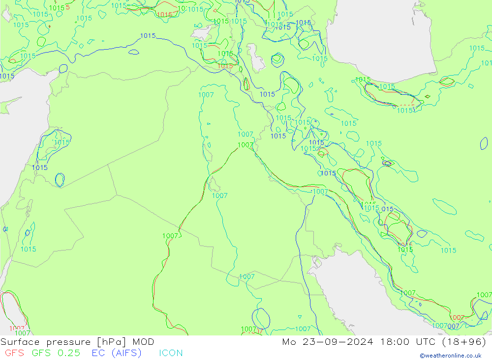 Yer basıncı MOD Pzt 23.09.2024 18 UTC