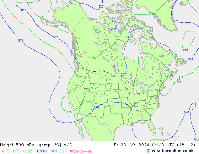 Height 500 hPa MOD  20.09.2024 06 UTC