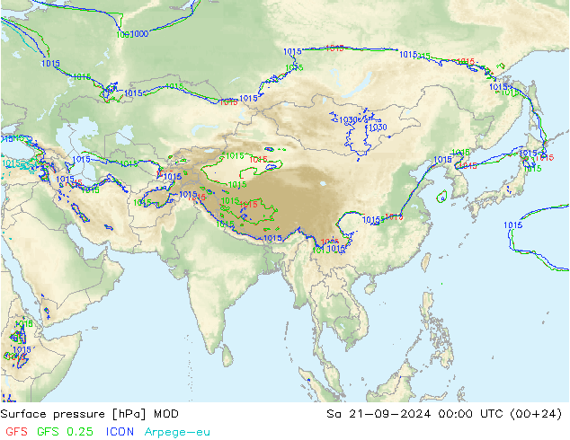 ciśnienie MOD so. 21.09.2024 00 UTC