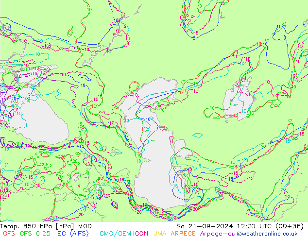 850 hPa Sıc. MOD Cts 21.09.2024 12 UTC