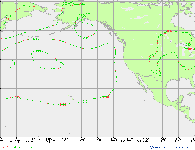 приземное давление MOD ср 02.10.2024 12 UTC