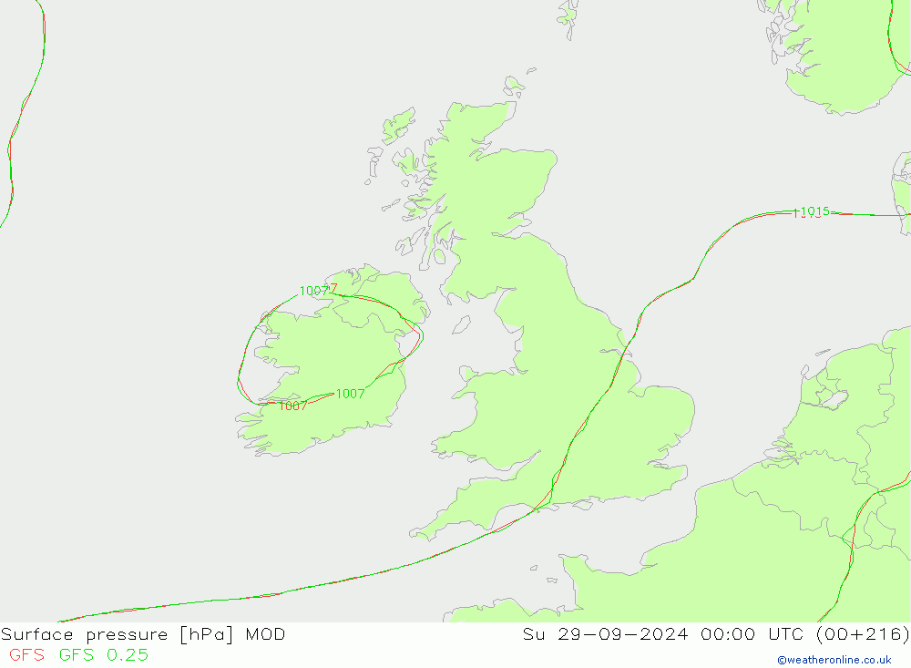 Atmosférický tlak MOD Ne 29.09.2024 00 UTC