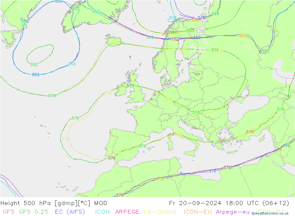 Height 500 hPa MOD Fr 20.09.2024 18 UTC