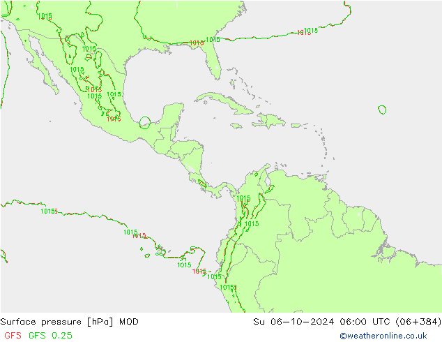 Surface pressure MOD Su 06.10.2024 06 UTC