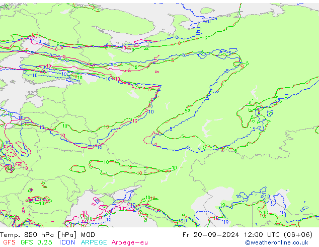 850 hPa Sıc. MOD Cu 20.09.2024 12 UTC