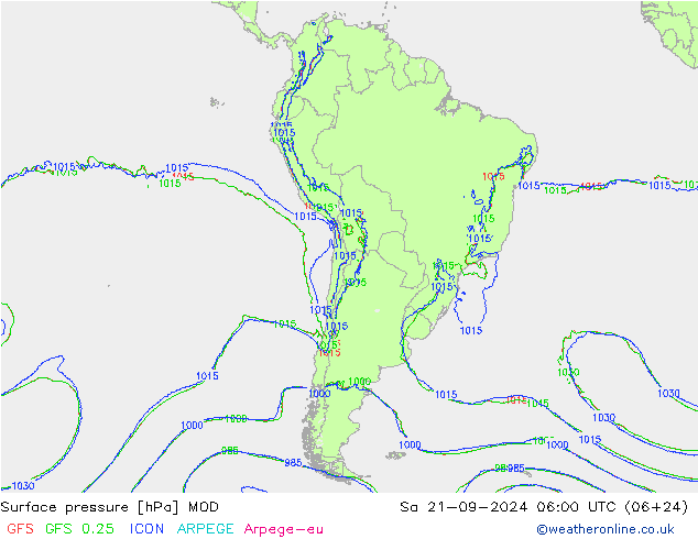 Luchtdruk (Grond) MOD za 21.09.2024 06 UTC