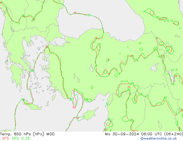 Temp. 850 hPa MOD Po 30.09.2024 06 UTC