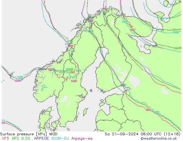 pressão do solo MOD Sáb 21.09.2024 06 UTC