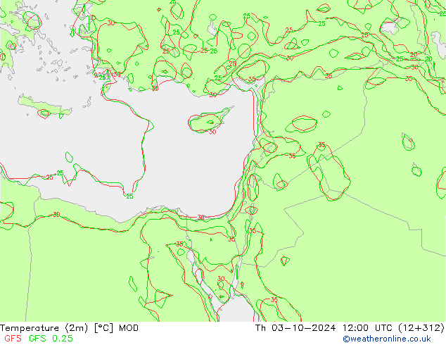 карта температуры MOD чт 03.10.2024 12 UTC