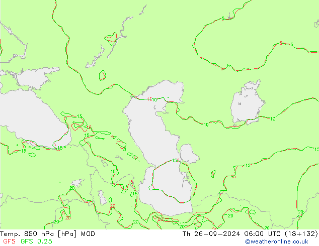 Temp. 850 hPa MOD jue 26.09.2024 06 UTC