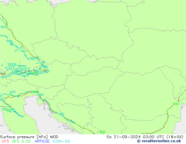 Presión superficial MOD sáb 21.09.2024 03 UTC