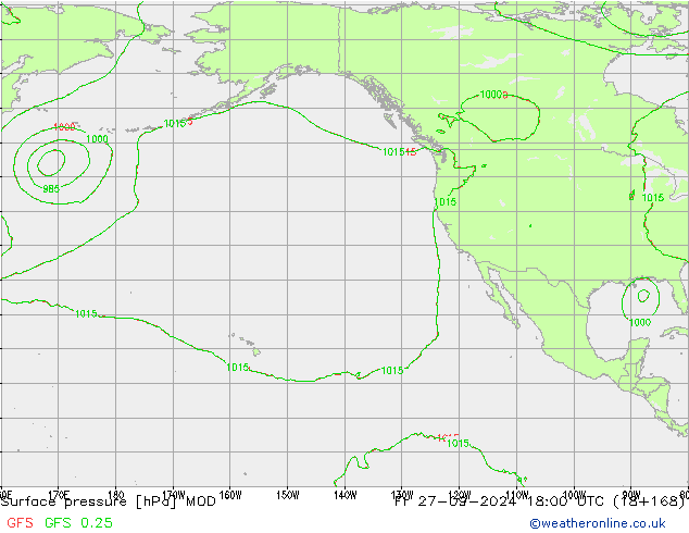 Luchtdruk (Grond) MOD vr 27.09.2024 18 UTC