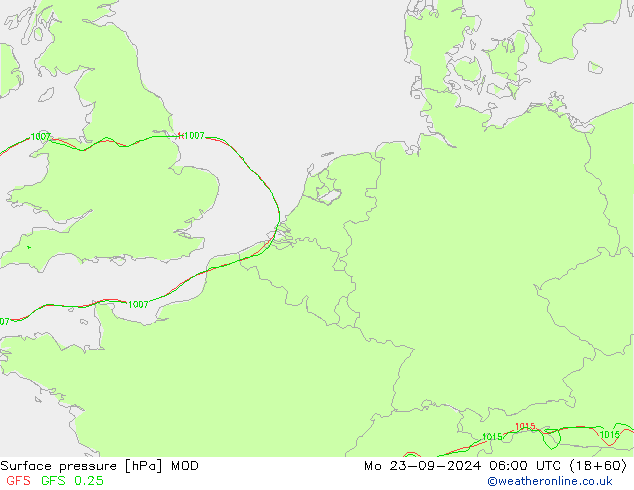 Surface pressure MOD Mo 23.09.2024 06 UTC