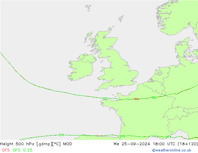 Hoogte 500 hPa MOD wo 25.09.2024 18 UTC