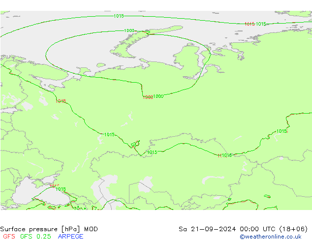 pressão do solo MOD Sáb 21.09.2024 00 UTC