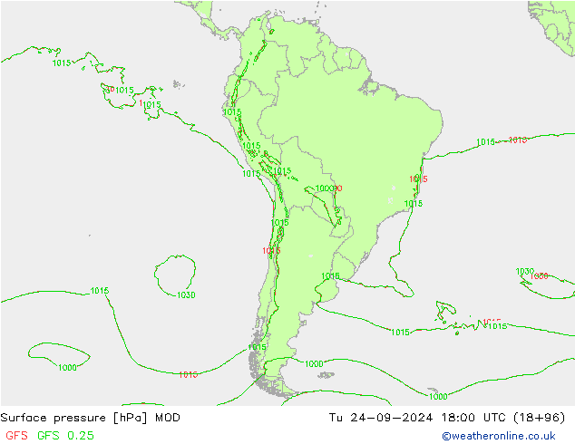 Luchtdruk (Grond) MOD di 24.09.2024 18 UTC