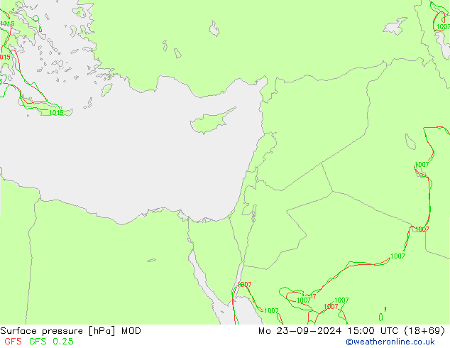 Surface pressure MOD Mo 23.09.2024 15 UTC