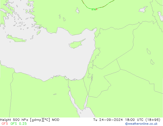 Height 500 hPa MOD  24.09.2024 18 UTC