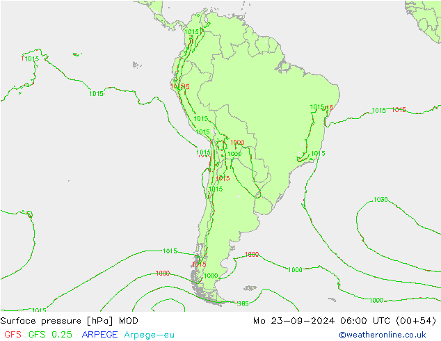 Yer basıncı MOD Pzt 23.09.2024 06 UTC