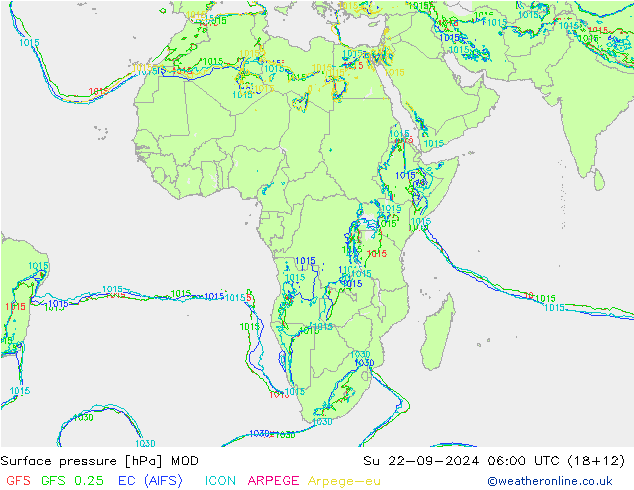 Luchtdruk (Grond) MOD zo 22.09.2024 06 UTC