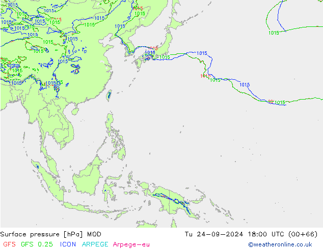 Surface pressure MOD Tu 24.09.2024 18 UTC