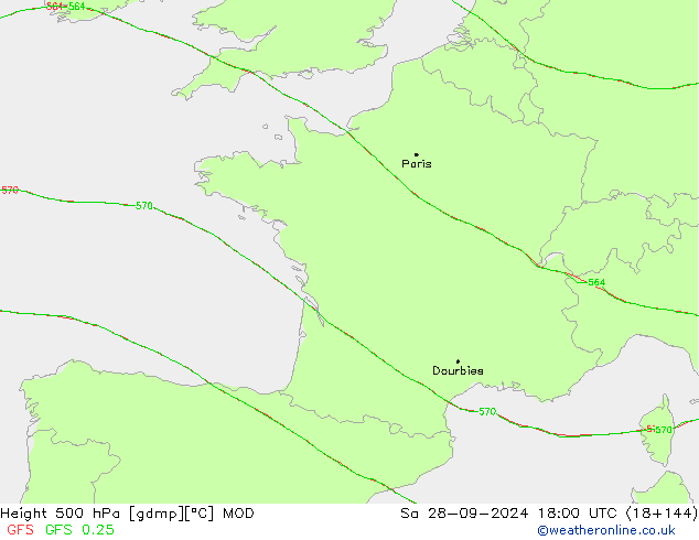 Height 500 hPa MOD So 28.09.2024 18 UTC