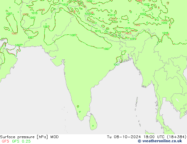 Pressione al suolo MOD mar 08.10.2024 18 UTC