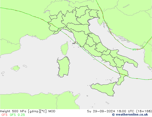 Hoogte 500 hPa MOD zo 29.09.2024 18 UTC