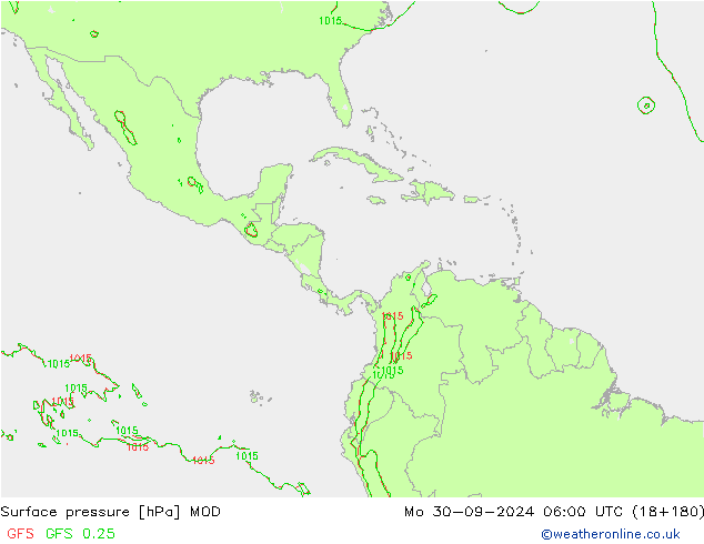 Surface pressure MOD Mo 30.09.2024 06 UTC