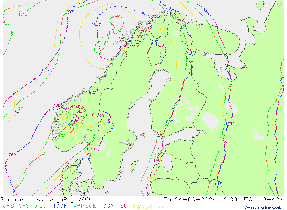 Bodendruck MOD Di 24.09.2024 12 UTC