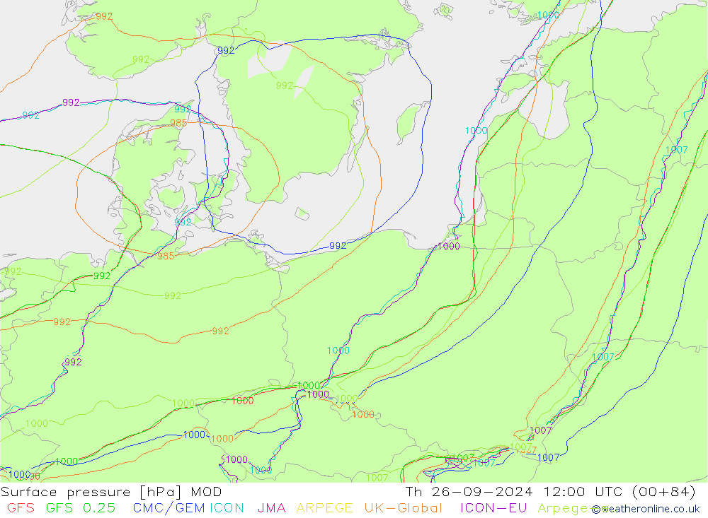 Yer basıncı MOD Per 26.09.2024 12 UTC