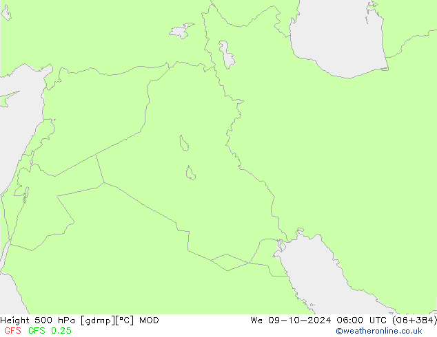 Geop. 500 hPa MOD mié 09.10.2024 06 UTC