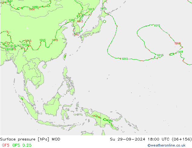 ciśnienie MOD nie. 29.09.2024 18 UTC