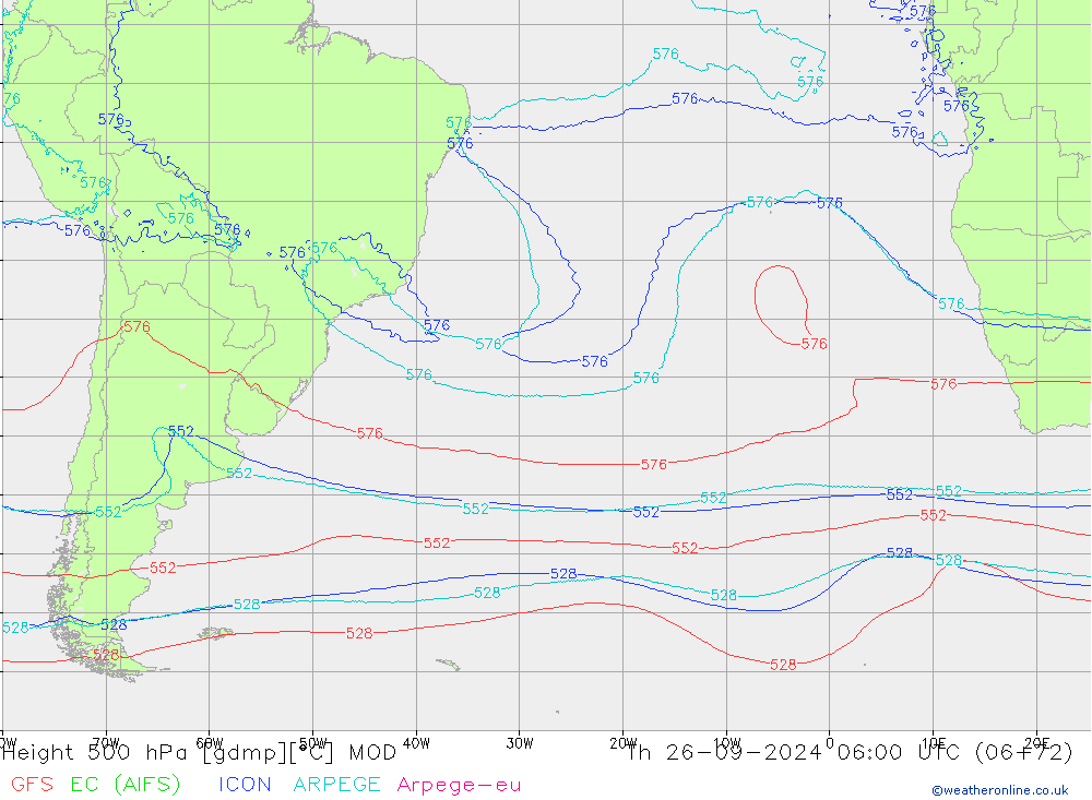 Géop. 500 hPa MOD jeu 26.09.2024 06 UTC