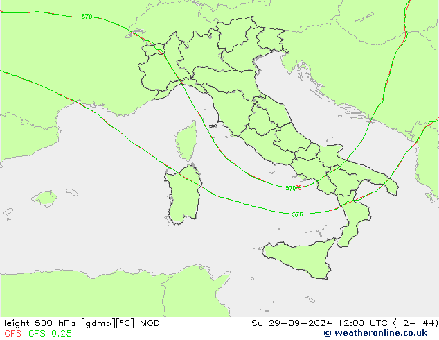 Hoogte 500 hPa MOD zo 29.09.2024 12 UTC