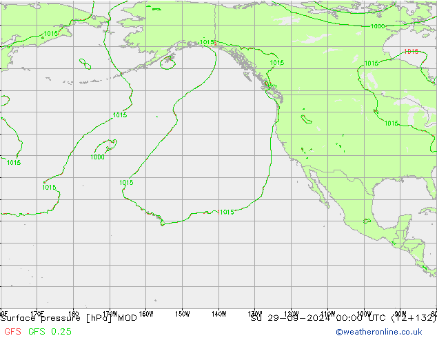 Surface pressure MOD Su 29.09.2024 00 UTC