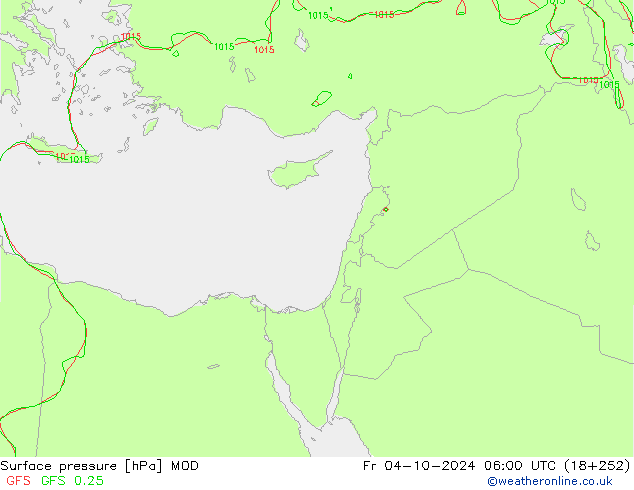 Surface pressure MOD Fr 04.10.2024 06 UTC