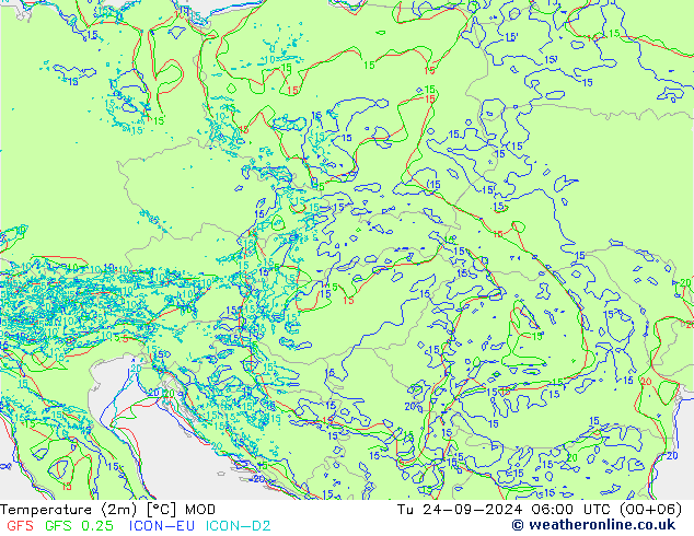 карта температуры MOD вт 24.09.2024 06 UTC