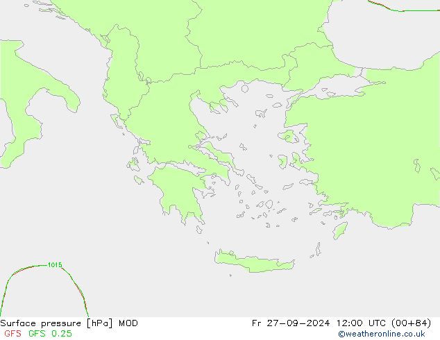 Surface pressure MOD Fr 27.09.2024 12 UTC