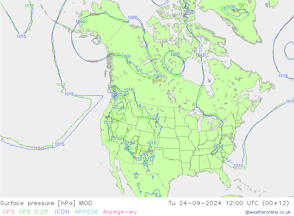 Surface pressure MOD Tu 24.09.2024 12 UTC