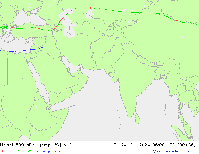 Height 500 hPa MOD Ter 24.09.2024 06 UTC