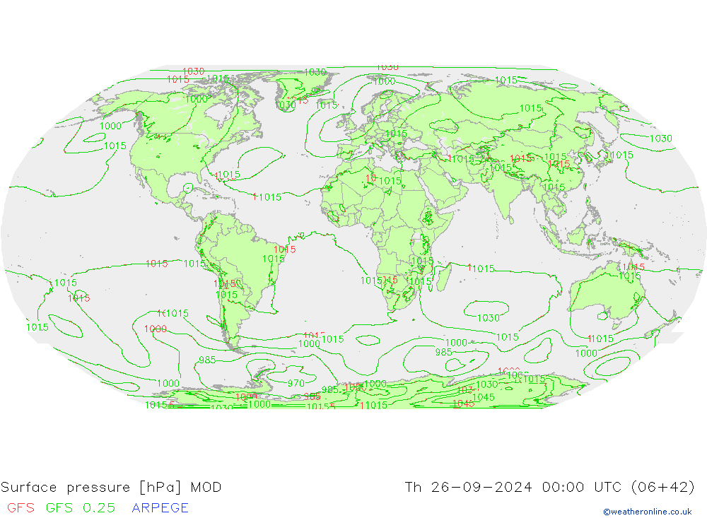 ciśnienie MOD czw. 26.09.2024 00 UTC