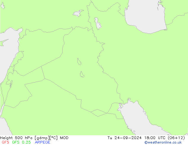 Height 500 гПа MOD вт 24.09.2024 18 UTC